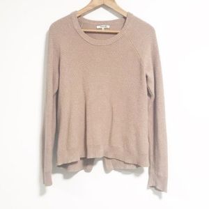 Madewell crew neck sweater with back slit